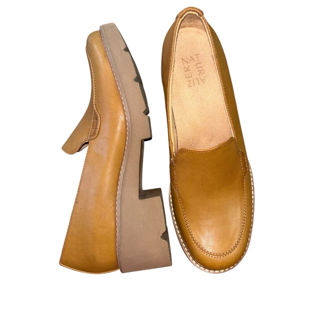 Naturalizer Derry Toffee Natural Leather Loafers SlipOn Shoe Womens 8.5 Academia